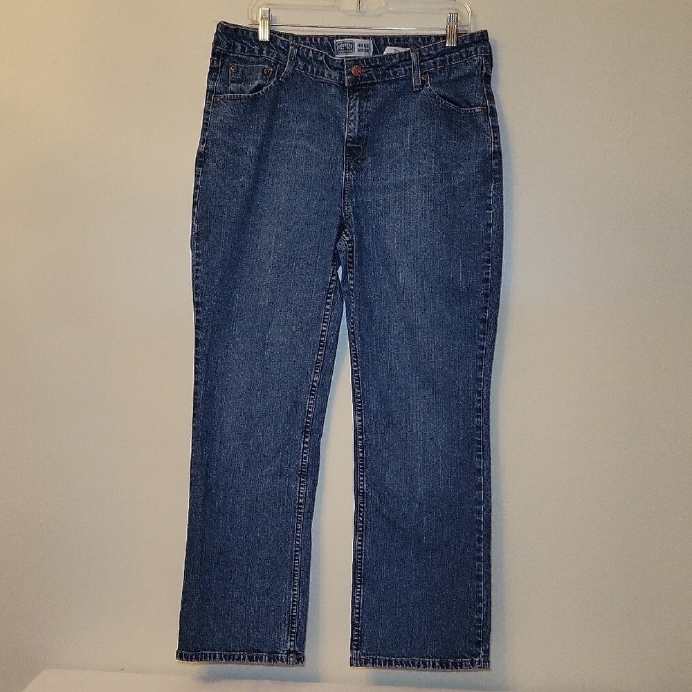 Signature by Levi Strauss & Co Womens 16M Mid Rise Bootcut Jeans Dark Wash Blue